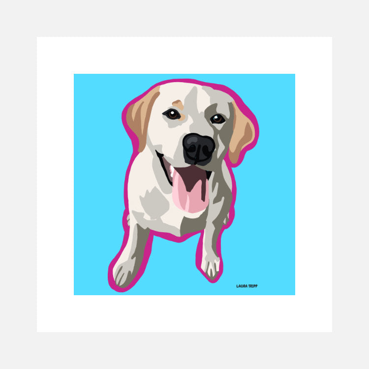 Yellow Labrador Art Print (artist Laura Tripp)