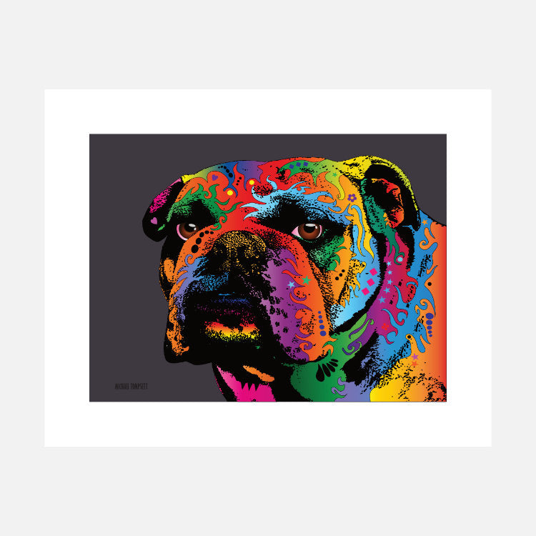 British Bulldog Art Print (artist Michael Tompsett)