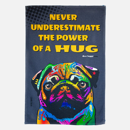 Pug Gift Tea Towel (artist Michael Tompsett)