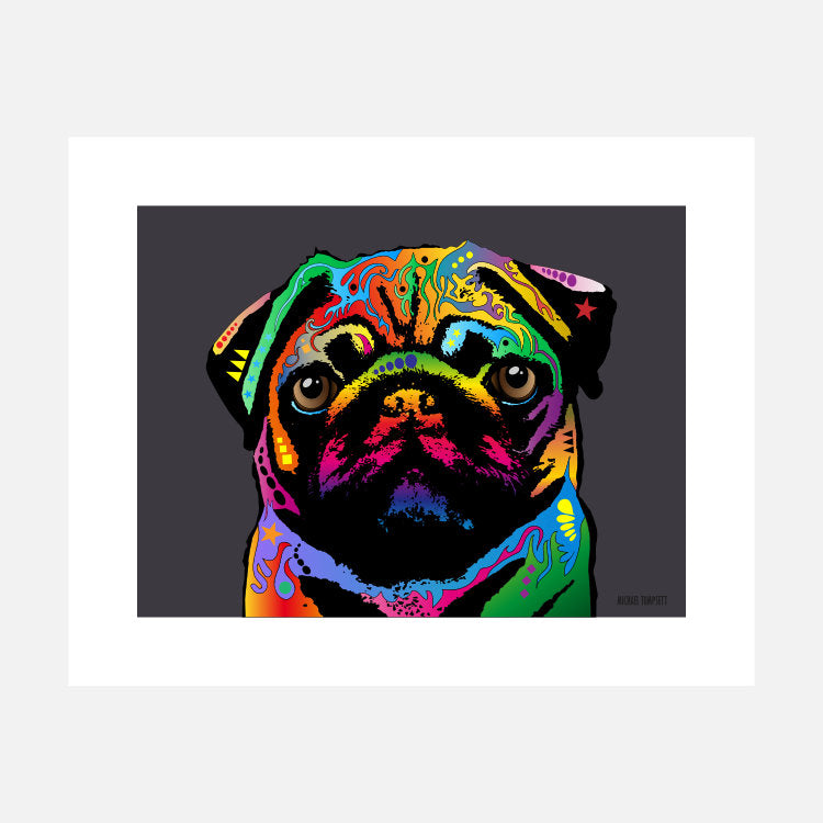 Pug Art Print (artist Michael Tompsett)