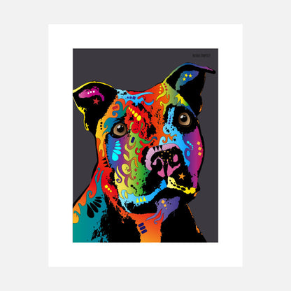 Staffordshire Terrier Art Print (artist Michael Tompsett)