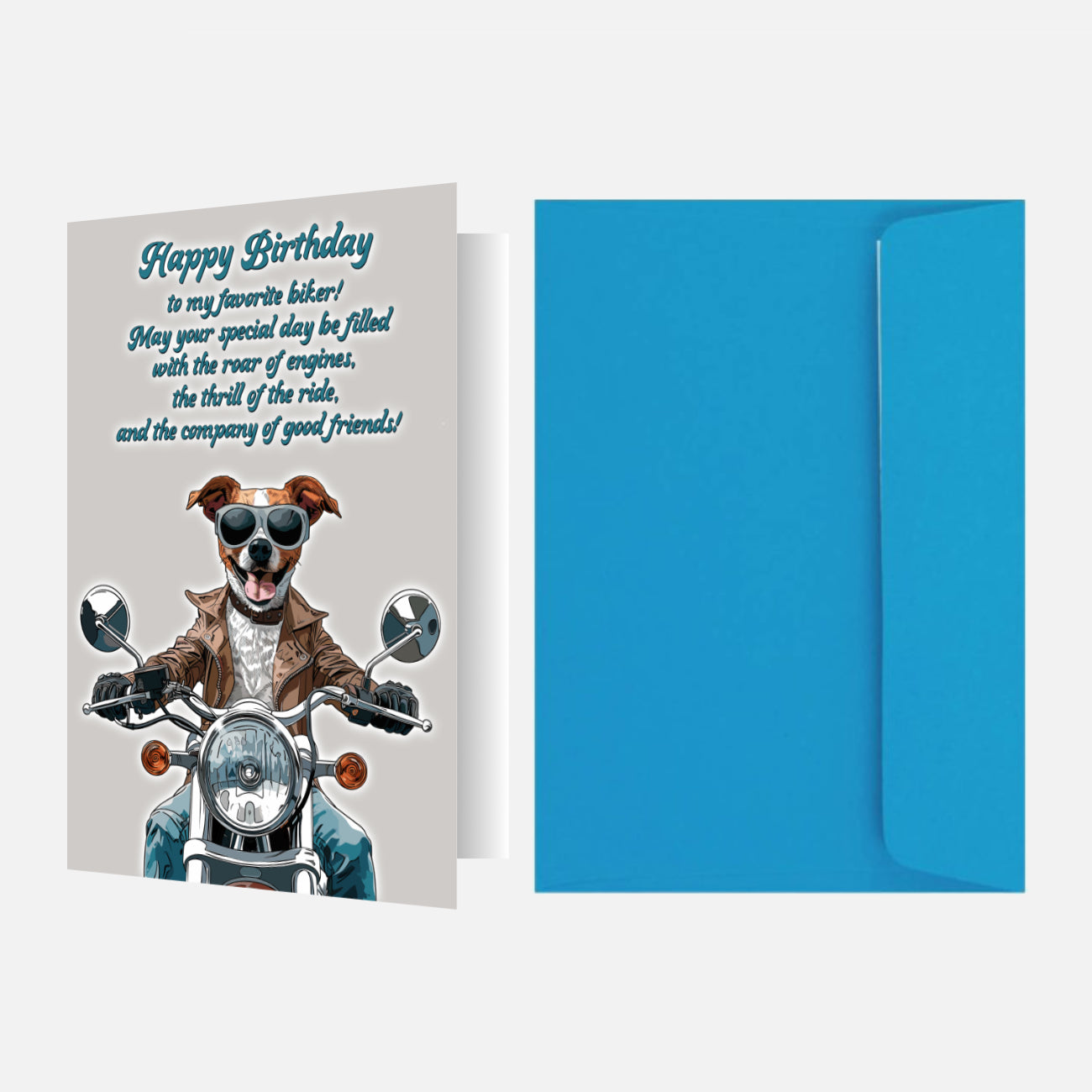 Jack Russell Terrier Birthday Card (Biker)