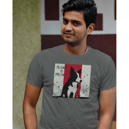 Border Collie Unisex T-shirt - Colour: ANTHRACITE