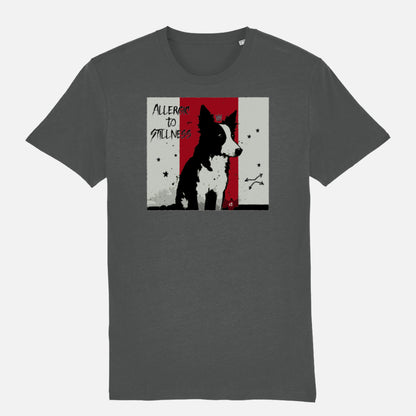 Border Collie Unisex T-shirt - Colour: ANTHRACITE