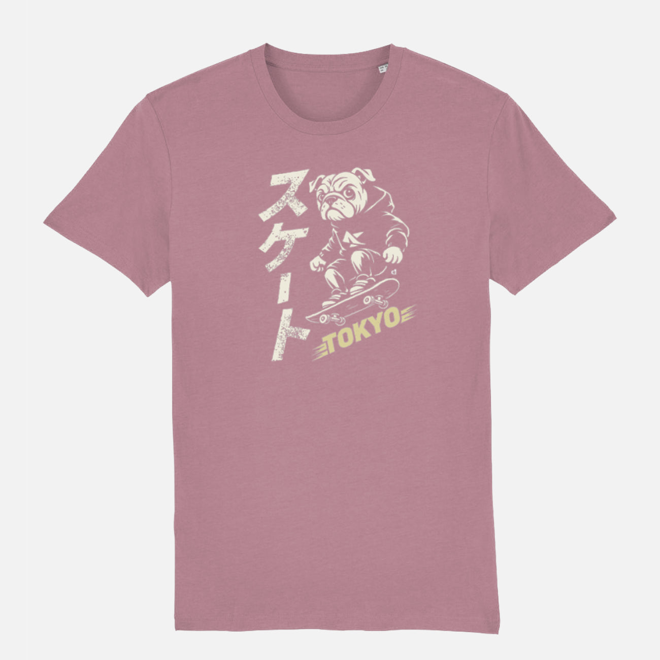 English Bulldog Unisex T-shirt (Tokyo Street Dog – Skateboarder)