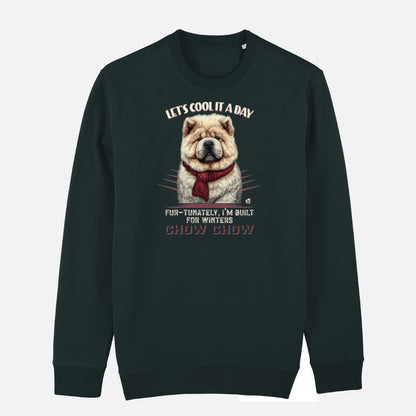 Chow Chow Unisex Winter Sweatshirt (Cool It) - Colour: Black