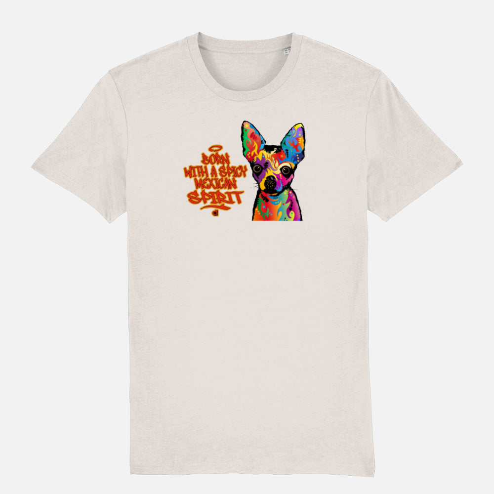 Chihuahua Unisex T-shirt - Colour: Vintage White