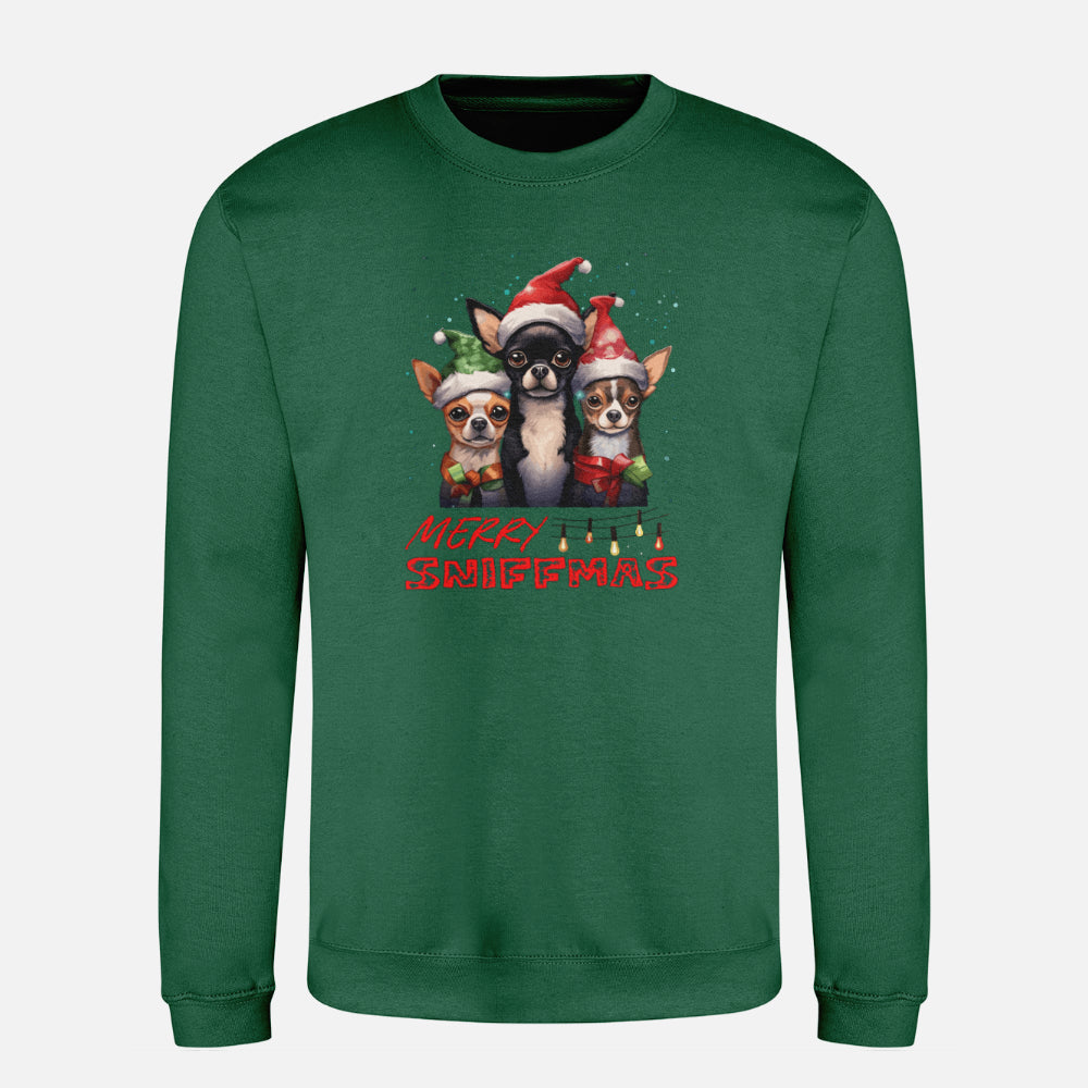 Christmas Jumper Sweatshirt Chihuahua