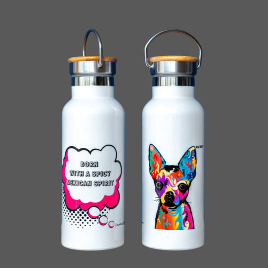 Chihuahua Gift Water Bottle (artist Michael Tompsett)