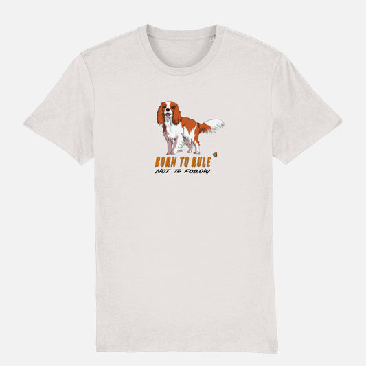 Cavalier King Charles Spaniel Unisex T-shirt - Colour: Off White