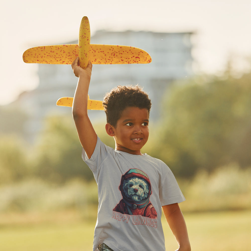 Kids' Cockapoo T-shirt - Colour: Heather Grey (Happy Landings)