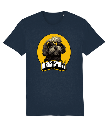 Cockapoo Unisex T-shirt (Irresistible)- Colour: French Navy