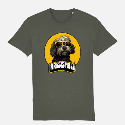 Cockapoo Unisex T-shirt (Irresistible)- Colour: Khaki