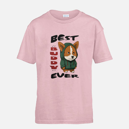 Kids' Corgi T-shirt - Colour: Cotton Pink