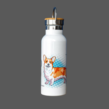 Corgi Gift Water Bottle (artist Maria Castillo)
