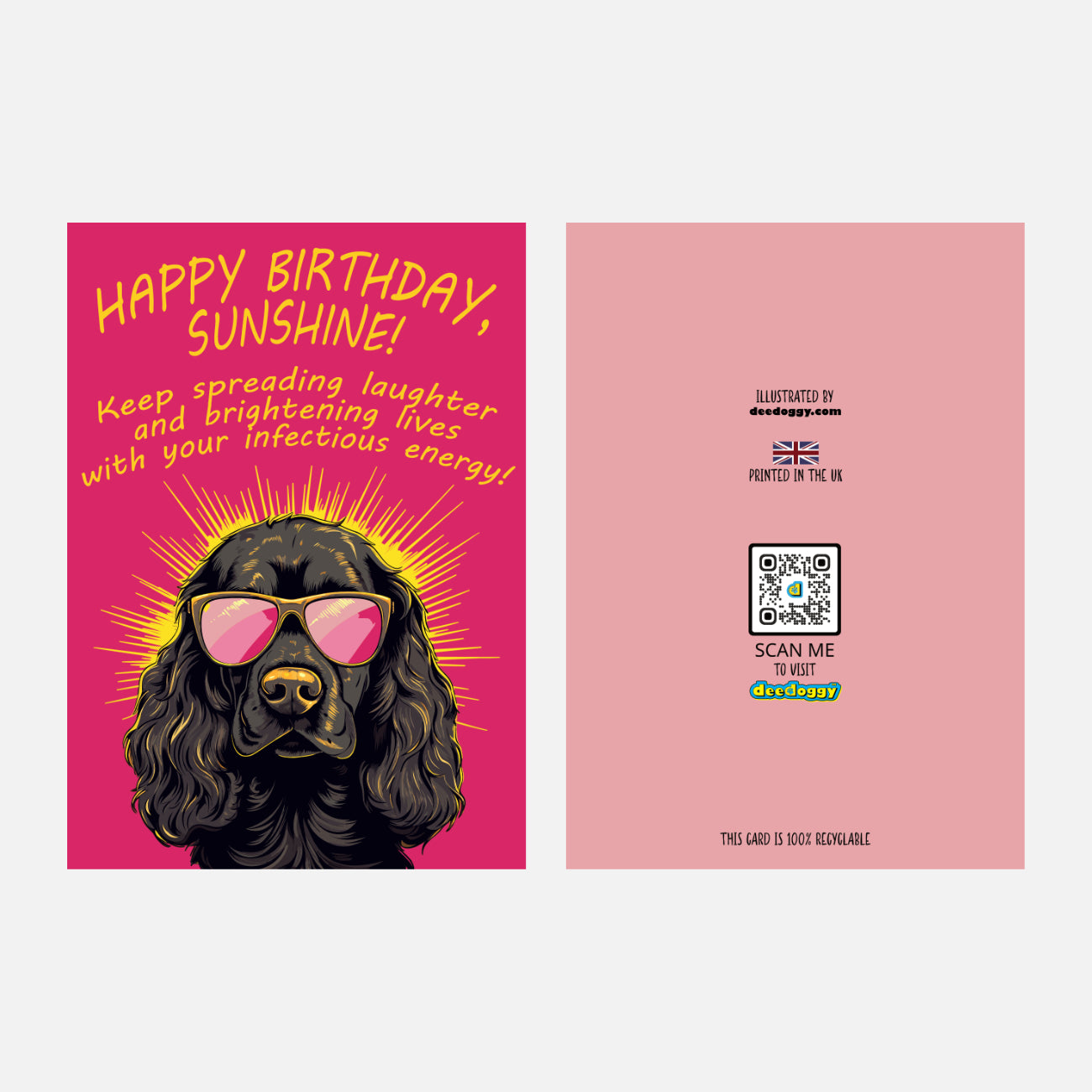 Cocker Spaniel Birthday Card (Sunshine)