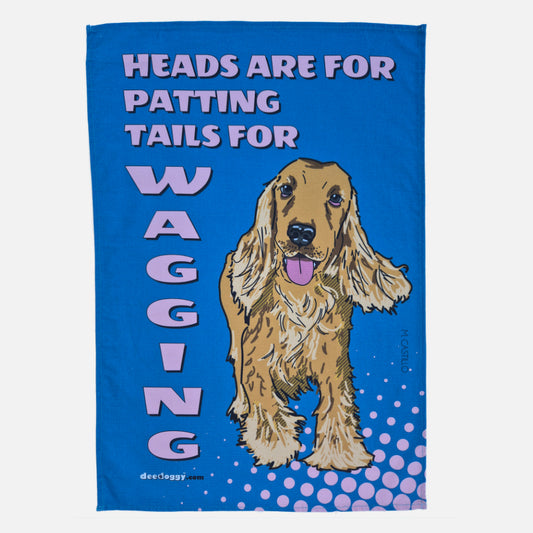 Cocker Spaniel Blue Gift Tea Towel (Maria Castillo)