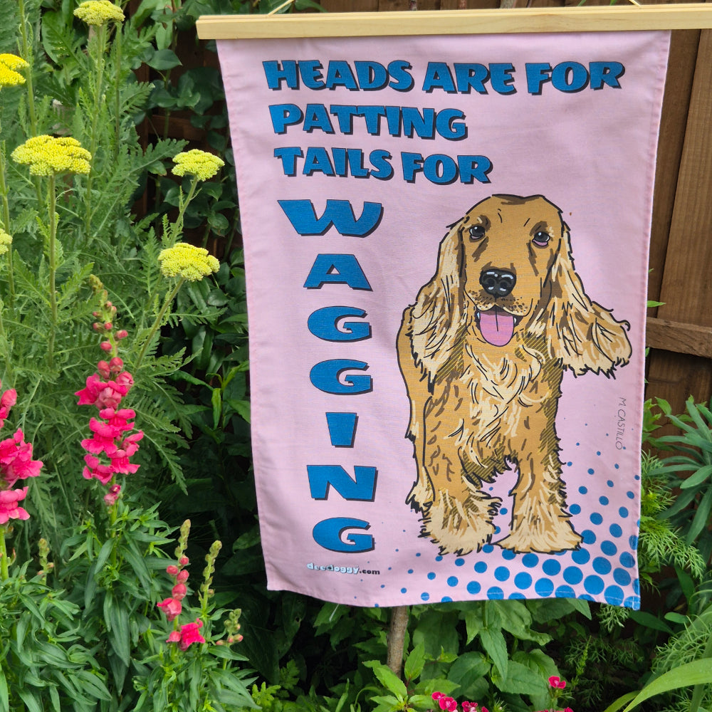 Cocker Spaniel Pink Gift Tea Towel (Maria Castillo)