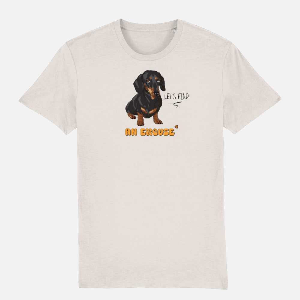 Dachshund Unisex T-shirt - Colour: Vintage White