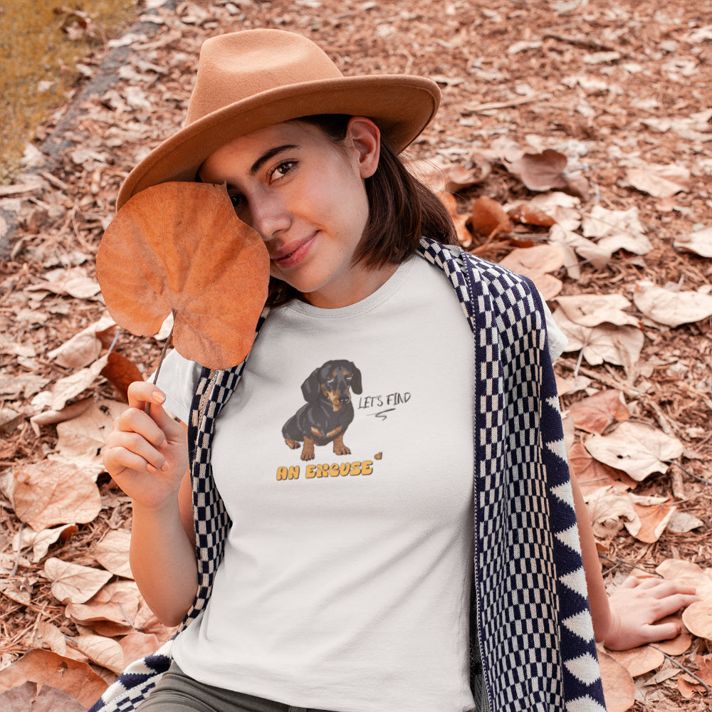 Dachshund Unisex T-shirt - Colour: Vintage White