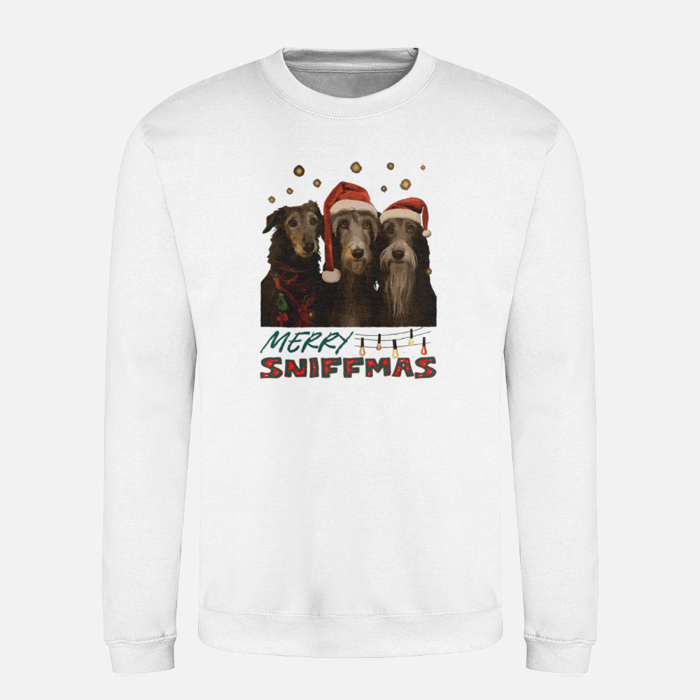 Christmas Jumper Sweatshirt Deerhound