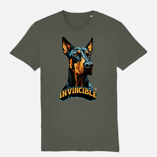 Doberman Unisex T-shirt (Invincible) - Colour: Khaki