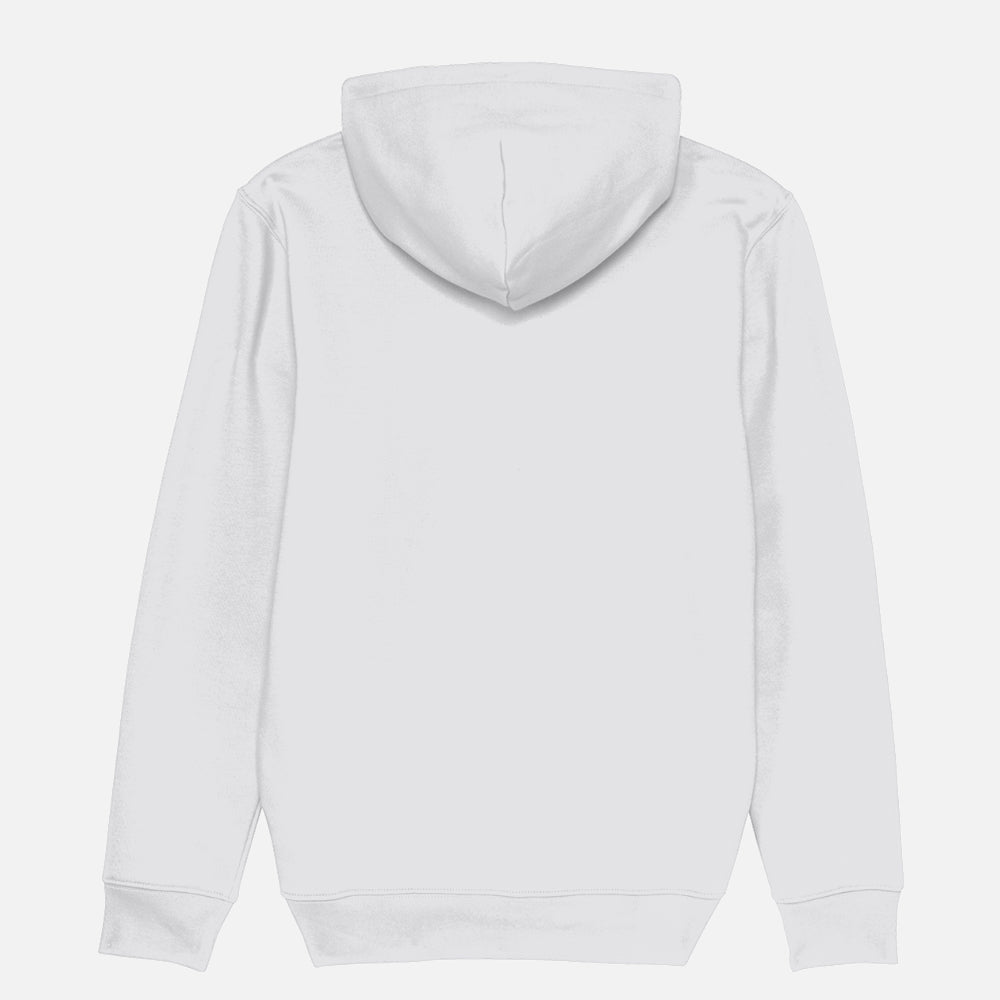 Stanley-Stella Drummer 2.0 white hoodie from the back side