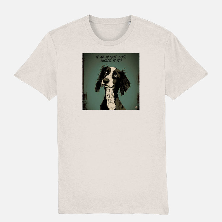 Springer Spaniel Unisex T-shirt - Colour: Vintage White