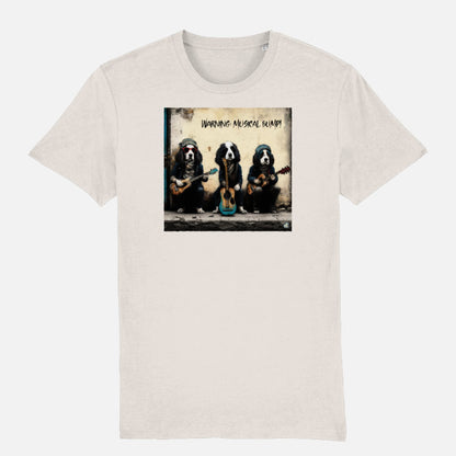 Springer Spaniel Unisex T-shirt (Musicians)- Colour: Vintage White