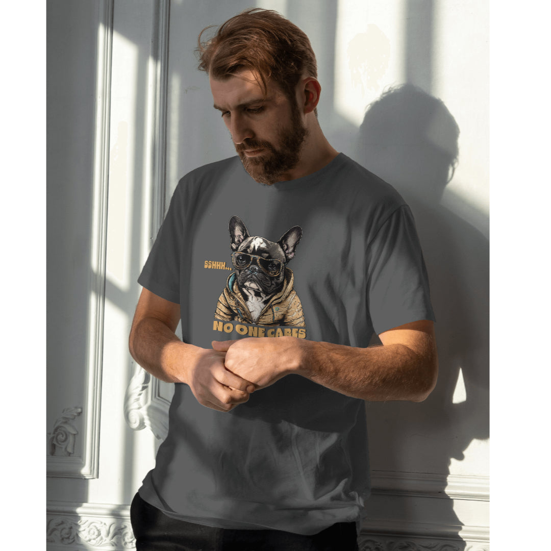 French Bulldog Unisex T-shirt - Colour: Anthracite