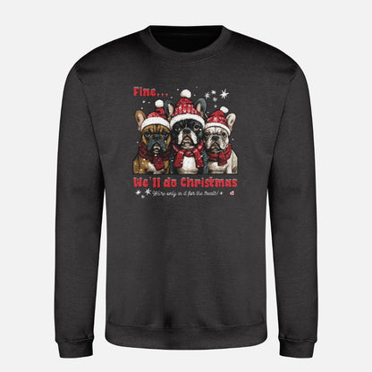 French Bulldog Xmas sweatshirt black mockup