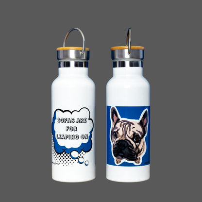 French Bulldog Gift Water Bottle (artist Laura Tripp)