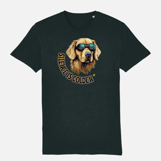 Golden Retriever Unisex T-shirt - Colour: Black