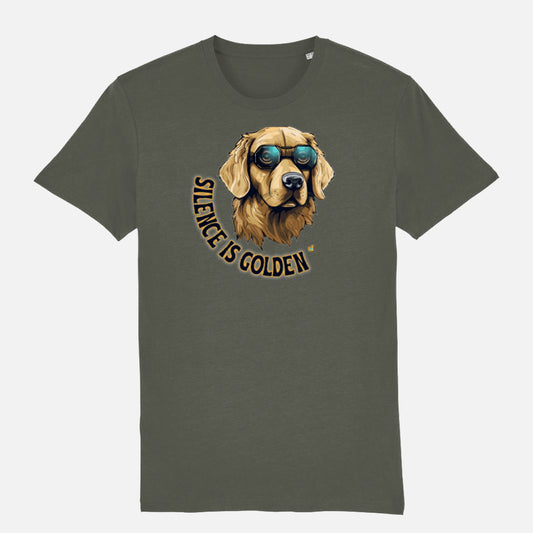 Golden Retriever Unisex T-shirt - Colour: Khaki