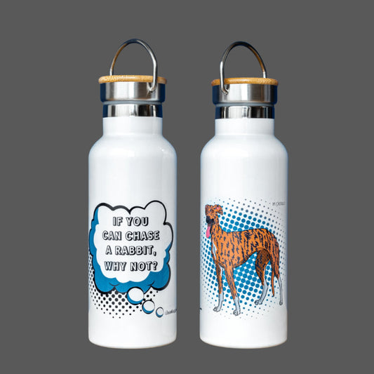 Greyhound Gift Water Bottle (artist Maria Castillo)