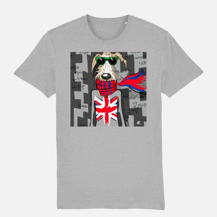 Irish Wolfhound Unisex T-shirt - Colour: Heather Grey