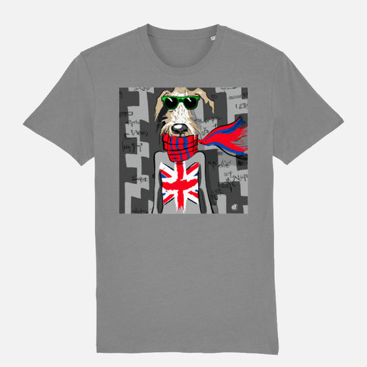 Irish Wolfhound Unisex T-shirt - Colour: Medium Heather Grey