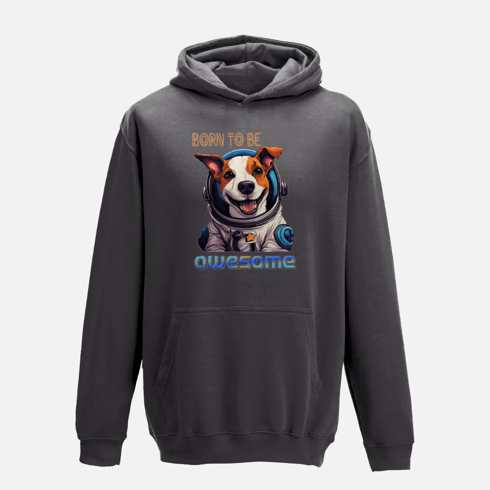 Kids' Jack Russell Terrier Hoodie - Colour: Black Smoke