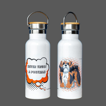 Lhasa Apso Gift Water Bottle (artist Maria Castillo)