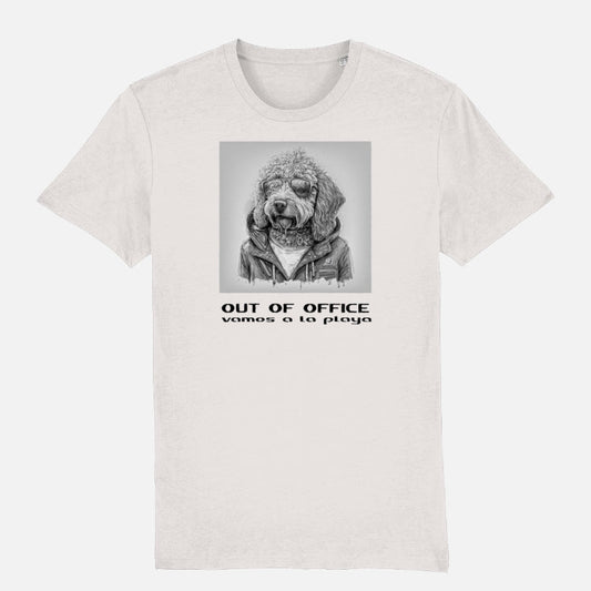 Labradoodle Unisex T-shirt (Out Of Office) - Colour: Off White