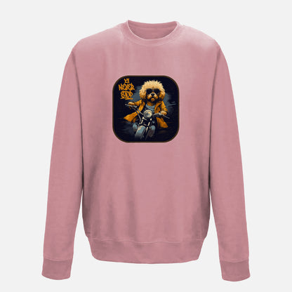 Kids' "Never Stop" Labradoodle Sweatshirt - Colour: Dusty Pink