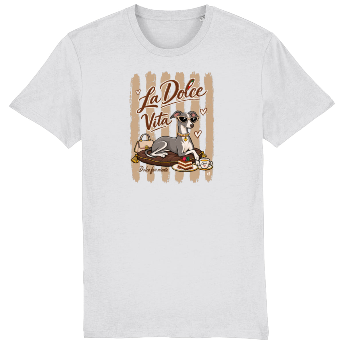 Italian Greyhound La Dolce Vita T-shirt in White