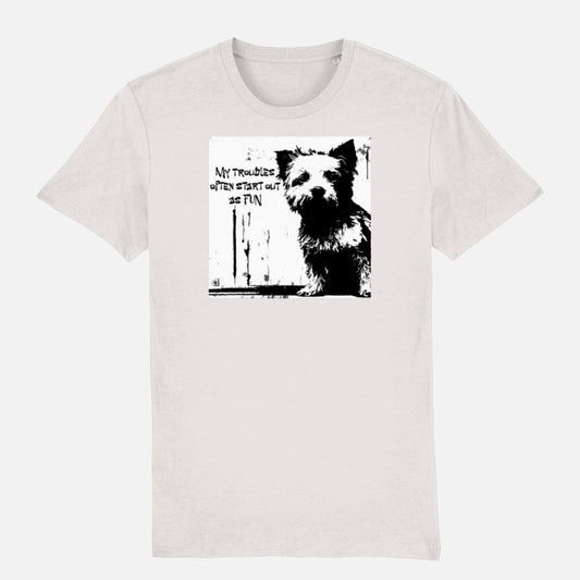 Norwich Terrier Unisex T-shirt - Colour: Off White