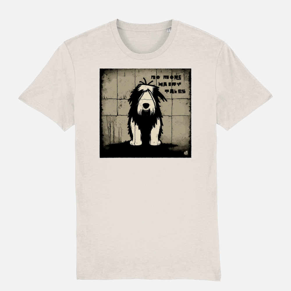Old English Sheepdog Unisex T-shirt - Colour: Vintage White