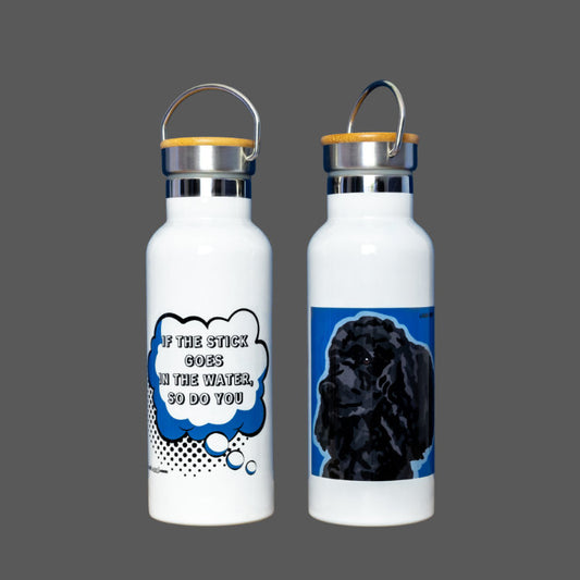 Poodle Gift Water Bottle (artist Laura Tripp)