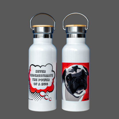 Pug Gift Water Bottle (artist Laura Tripp)