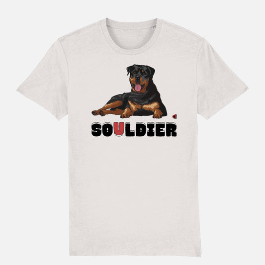 Rottweiler Unisex T-shirt - Colour: Off White