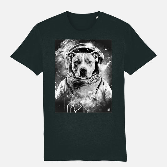 Staffordshire Terrier Unisex T-shirt (Space) - Colour: Black