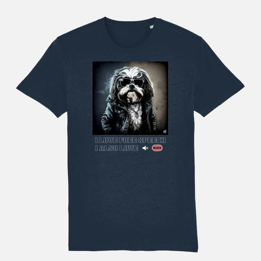 Shih Tzu Unisex T-shirt - Colour: French Navy