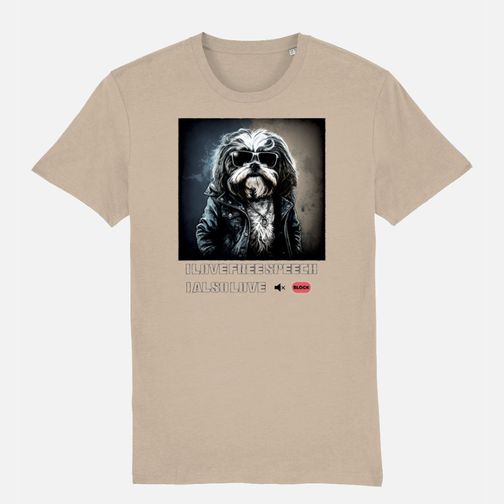 Shih Tzu Unisex T-shirt - Colour: Desert Dust